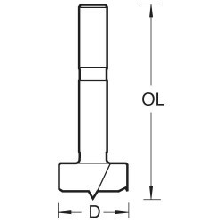 1306/112WS Saw forstner 1 1/2 inch diameter Long Series