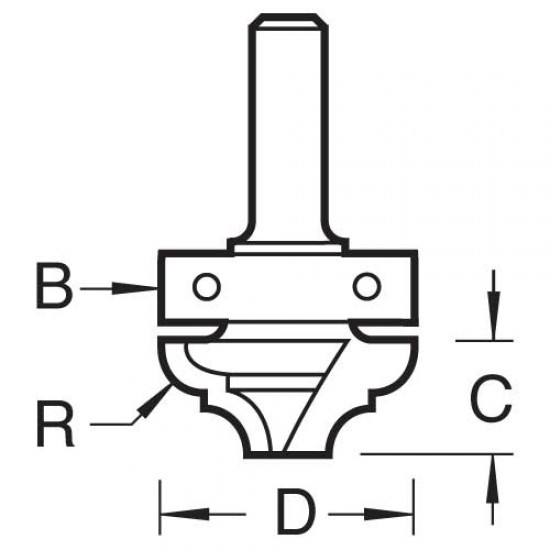 18/54X1/2TC Bearing guided classic cutter