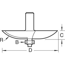 18/81X1/2TC Bearing guided panel cutter