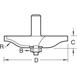 18/84X1/2TC Guided ogee panel raiser