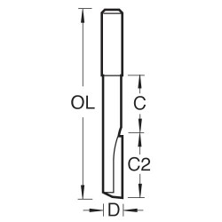 2/65LX3/8TC Pocket cutter 7.9mm diameter