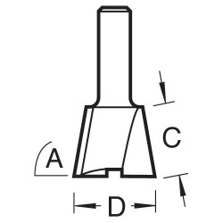 31/20X12MMTC Dovetail cutter angle=105 degrees x 22mm diameter