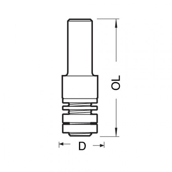 33/20X1/2 Arbor for M12 bore groover