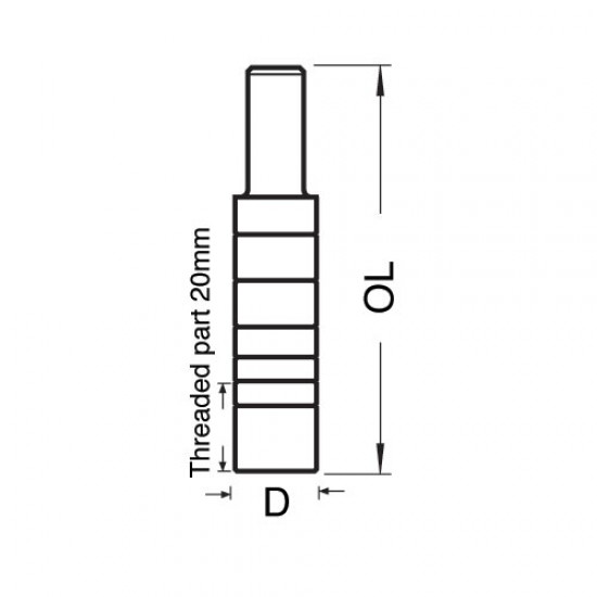 33/1X1/2 Arbor for groover 12mm bore heavy duty