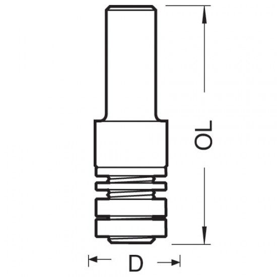 33/22X1/2 Arbor for 12mm bore groover for 34/17TC only