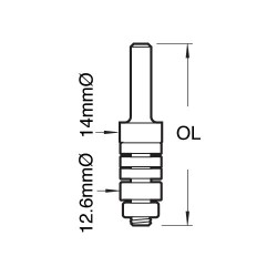 33/23X1/4 Threaded arbor