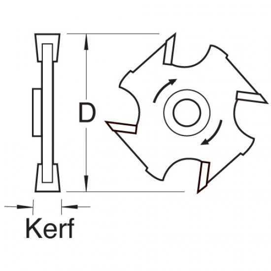 34/03TC Slotter 2mm kerf M12mm bore