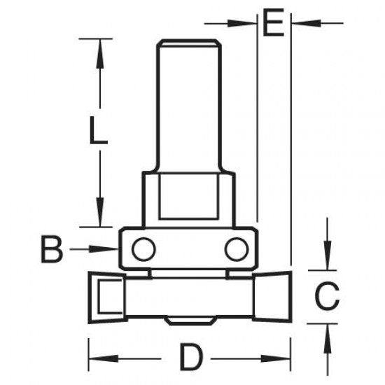 356X1/2TC Intumescent cutter set 25mm x 40mm