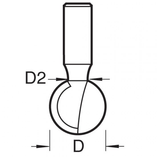 35/20X1/2TC Ball groover cutter