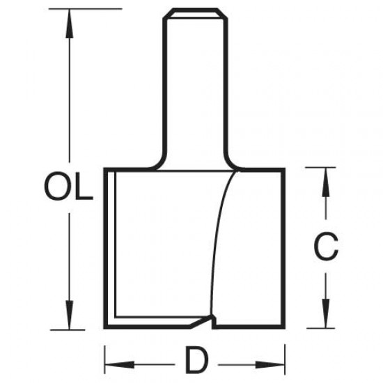 4/93X1/2TC Two flute cutter 41.3mm diameter