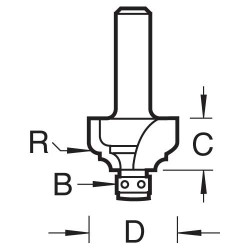 45/2X1/4TC Mini ogee cutter