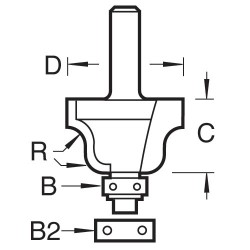 46/230X1/2TC Bearing guided ogee cutter