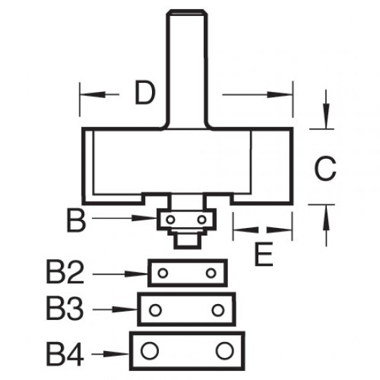 46/39X1/2TC Bearing Guided 35mm Diameter Rebater