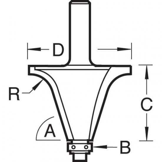 46/401X8MMTC Bearing guided architrave cutter