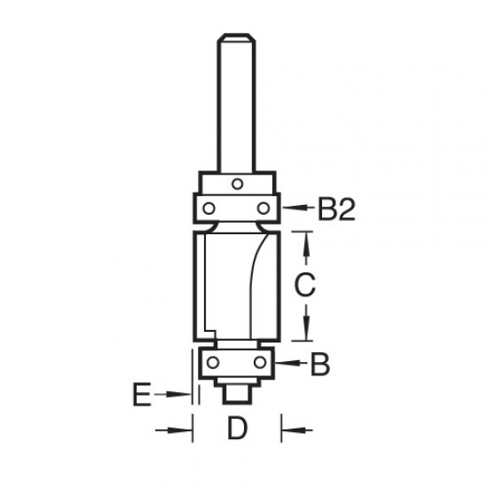 46/521X1/4TC Guided 1mm rebater profiler for damaged trim