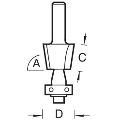 46/6DX1/4TC Guided specialist bevel trim cutter