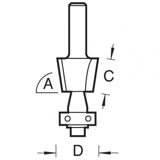 46/6DX1/4TC Guided specialist bevel trim cutter