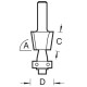 46/6DX1/4TC Guided specialist bevel trim cutter