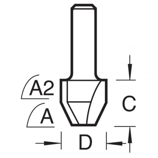 47/7X1/4TC Combi trimmer cutter 12.7mm diameter C1=9 C2=4mm length