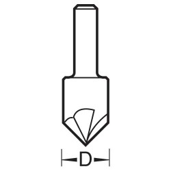 49/70X1/4HSS Rose countersink 12.5mm countersink diameter