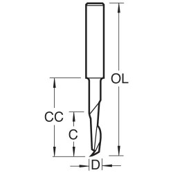 50/15X8MMHSSE Helical plunge cutter 4mm diameter