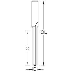 50/34X8MMHSSE Water slot cutter 4mm diameter