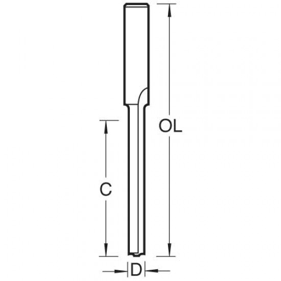 50/34X8MMHSSE Water slot cutter 4mm diameter