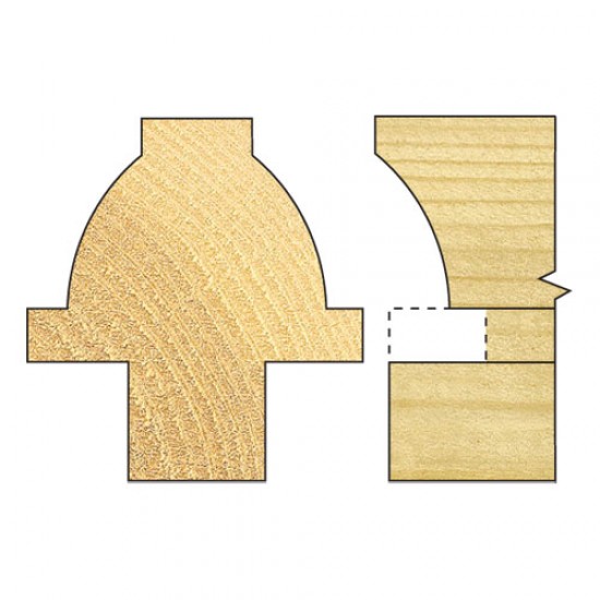 6/51X1/2TC Sash bar ovolo joint cutter 17mm radius