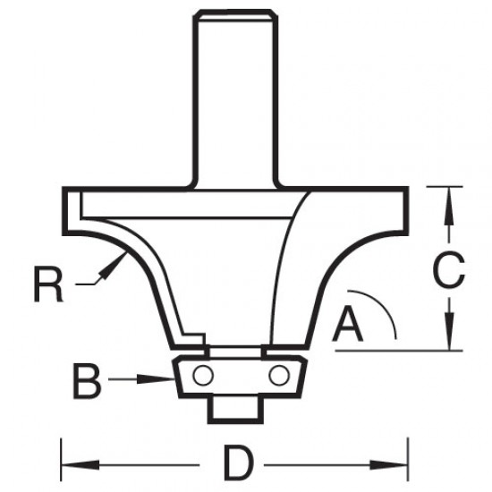 7/96X1/2TC Roman ogee bowl cutter