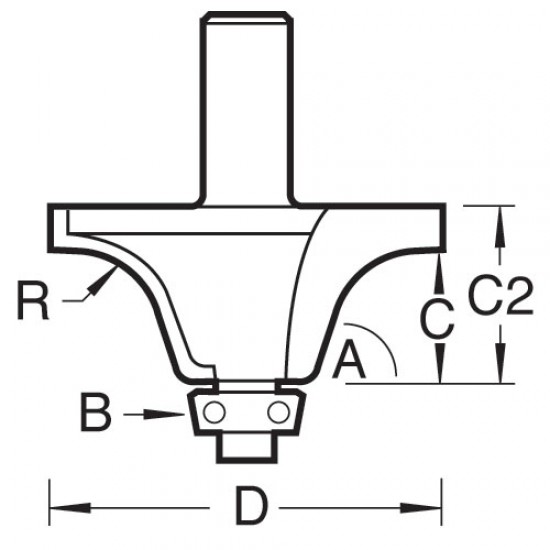 7/99X1/2TC Roman ogee bowl cutter