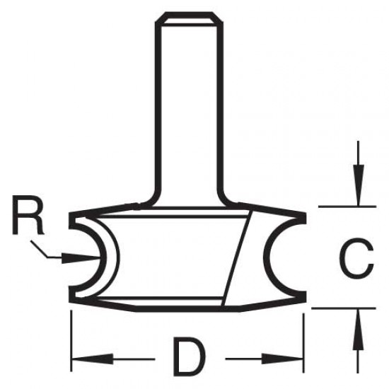 84/09X1/4TC Decor sunk bead cutter