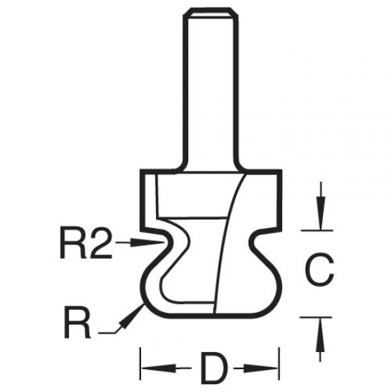 84/93X1/2TC Drawer pull cutter