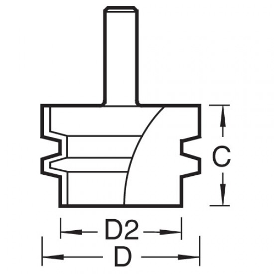 87/01X1/2TC Off set tongue and groover