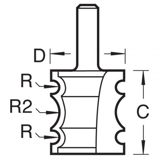 9/04X1/4TC Reed edge mould cutter