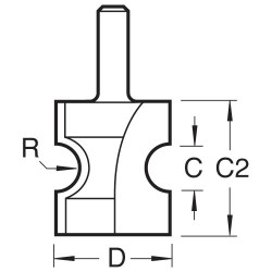 9/10X1/4TC Staff bead nosing