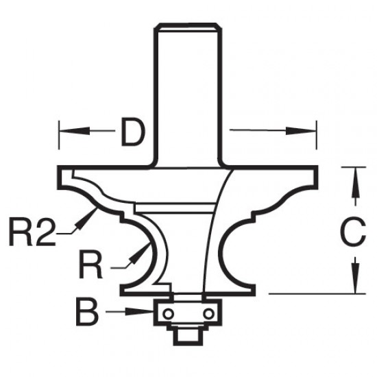 9/55X1/2TC Classic bearing guided corner cutter
