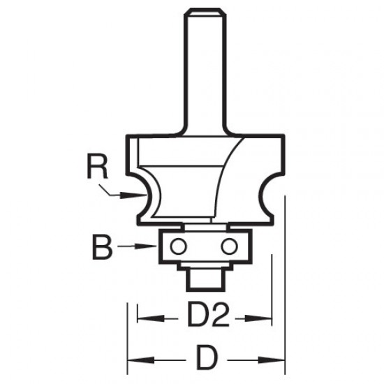 9/72X1/2TC Bearing guided corner bead cutter