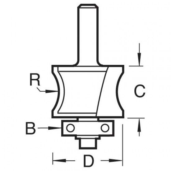 9/85X1/4TC Bearing guided corner bead cutter