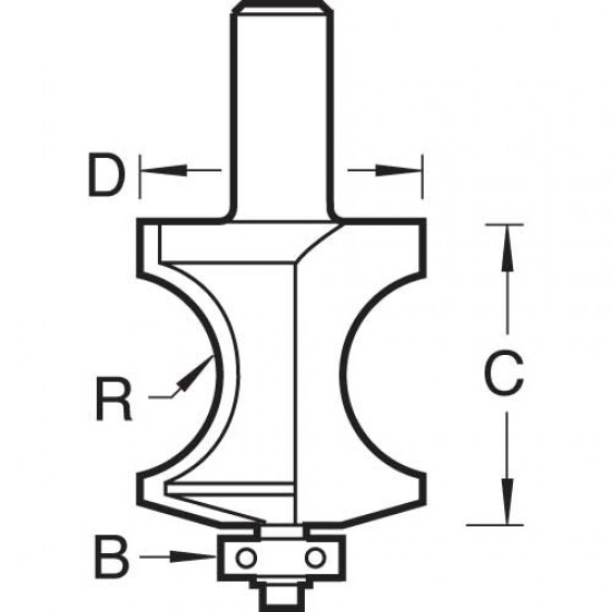 C260X1/2TC Traditional torus cutter