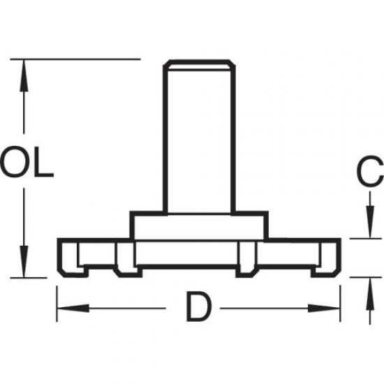90/22X1/2TC Six wing trimmer 52.3mm diameter 6.5mm length