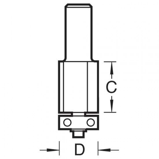 90/30X1/2TC Inlay trim cutter