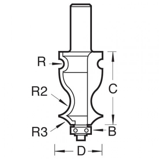 90/4X1/2TC Multi-Mould cutter