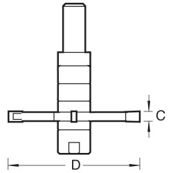 92/28X1/2TC Corian sink removal cutter