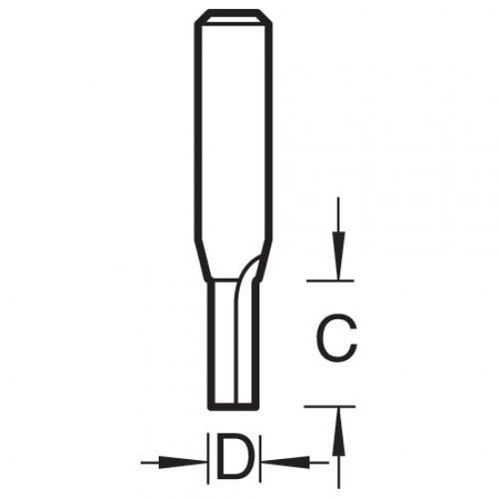 C004X8MMTC Two Flute Cutter 5mm diameter
