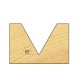 C043AX1/4TC Chamfer v groove cutter 60 degrees