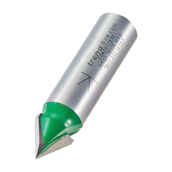 C043X1/2TC Chamfer V groove cutter angle=60 degrees