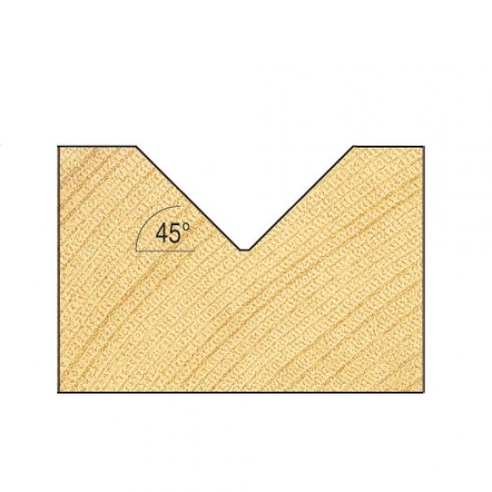 C044AX1/4TC Chamfer V groove cutter angle=45 degrees