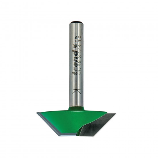 C048X1/4TC Chamfer angle= 45 degrees