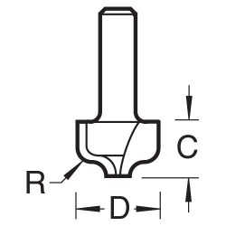C107X1/4TC Ogee panel 2mm radius