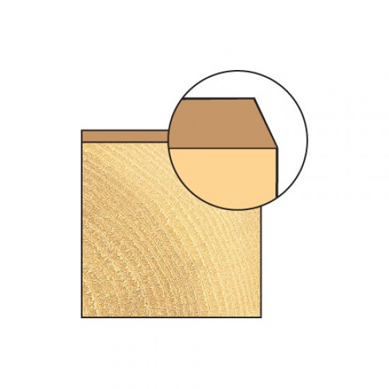 C119AX1/4TC Self guided bevel trim angle=83 degrees